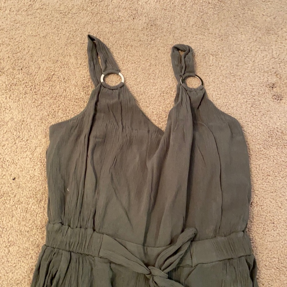 Green wide leg jumpsuit